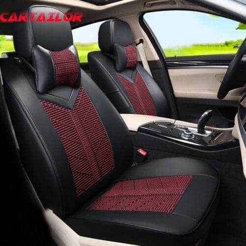 CARTAILOR Auto Seat Covers & Supports fit for Jeep Cherokee 2014 2015 Car Seat Cover Set Interior Accessories for Cars Protector