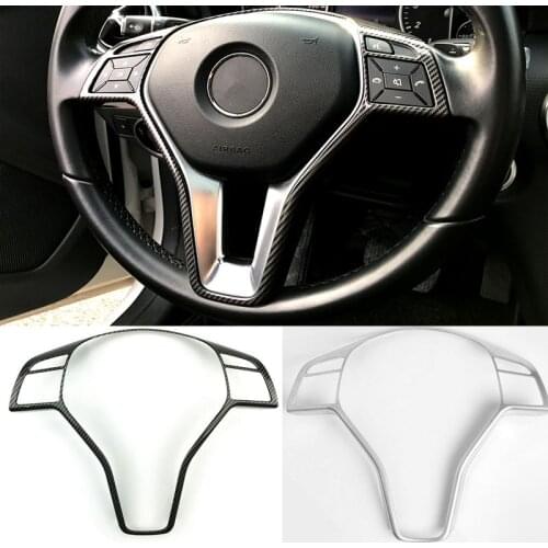Car styling For Mercedes Benz GLA CLS ML GL GLK E C W204 W212 Car Steering Wheel Button Trim frame Car Accessories