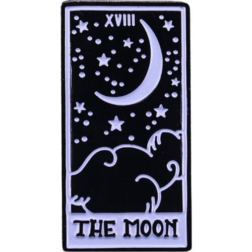 Moon Tarot Card Brooch Adds Celestial Character to Your Everyday Purse, Jacket or Hat