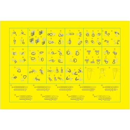 Butebuy 18Pcs Metal Wire Puzzle IQ Mind Brain Teaser Link Unlock Interlock Set 425F