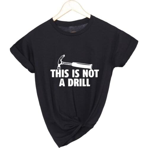 Drill Printing Teenage Casual T-Shirts Womens Summer Cotton Oversized Tees Kids Funny Short Tops Girls Plus Size O-Neck T-Shirt