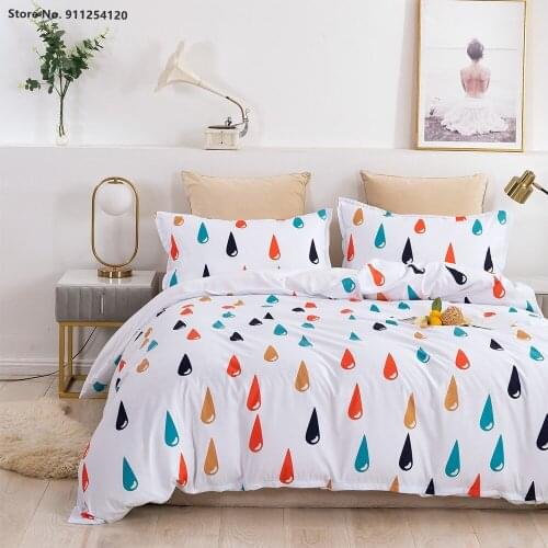 Rainbow Rain Kids Bedding Set 2/3 Piece Cartoon Quilt Cover Single Double Queen King Size Bed Cover Home Bed Sets No Sheet