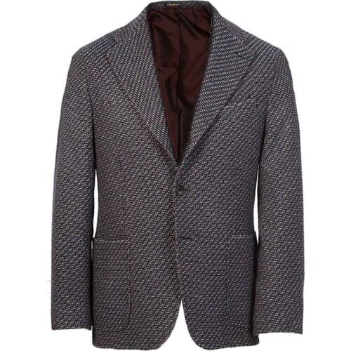 Striped Suit Top Casual Singal Breasted V-Neck England Style Business Woolen For Man Thick Male Fashion Jacket 010308