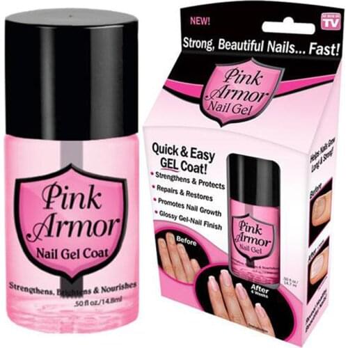 New Pink Armor Nail Gel Growth Formula Treatments Nail Coat for dropshipping