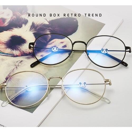-0.5 -1.5 -2.0 -4.0 Luxury Brand Design Panda Myopia Glasses Oversized Boy Girl For Teenages Hign Clear Lens Degree 0 Anti Blue