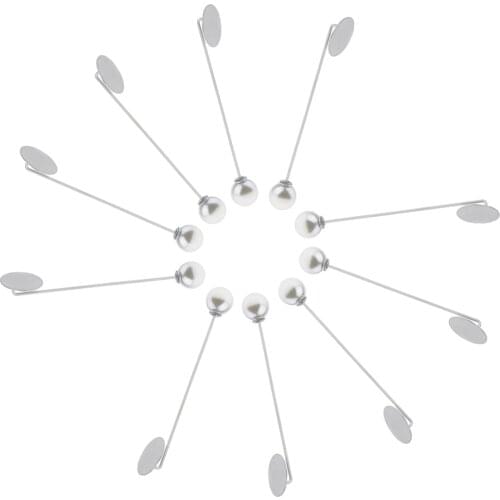10pcs Collar Lapel Pin Stick Blank DIY Clutch Brooches Base Jewelry Making