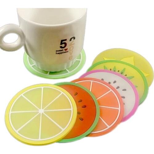 Fruit Coaster Universal Non-Slip Watermelon Coaster Silicone Drink Cup Mat Pad Heat-Insulated Bowl Placemat Tableware Mat