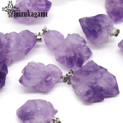 2pcs/lot 22~35mm Natural Stone Charms Pendant Irregular Charms Pendant For DIY Jewelry Making Accessories