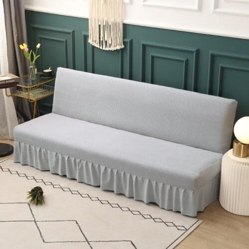 Armless Sofa Bed Cover Universal Size Slipcovers Stretch Covers Foldable Couch Protector Elastic Bench Futon Cover S/M/L