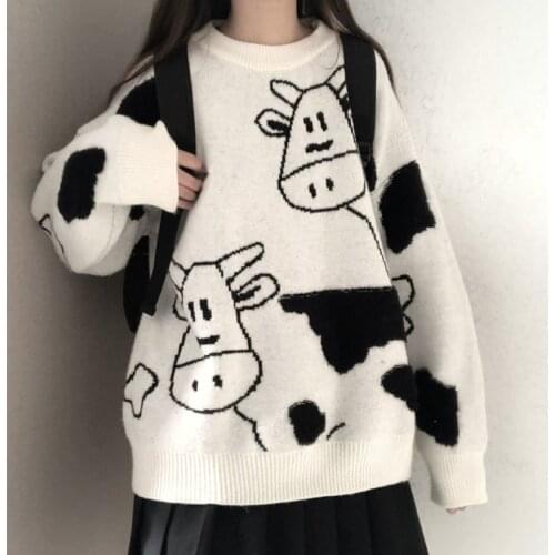 Pullovers Women‘s Sweater Kawaii Cartoon Student Comfortable Fashion Korean Style Design Popular Leisure Female Blusas