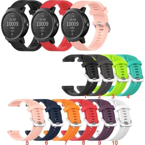 20mm Silicone Watch Band Classic Metal buckle Strap for Ticwatch 2/Ticwatch E for Huami Garmin Samsung Replacement strap