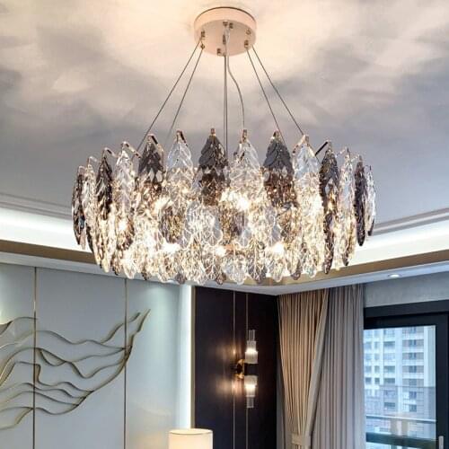 Led Post-Modern Light Luxury Crystal Chandelier Living Room Modern Minimalist Home Bedroom Dining Room Lighting Nordic Villa