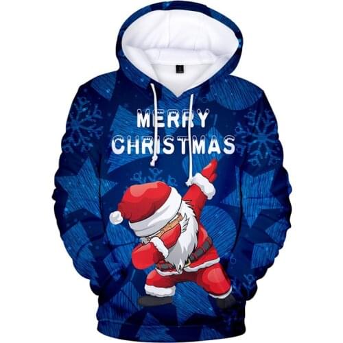 Christmas 3D Print Hooded Sweater Unisex Men Women Santa Claus Christmas Novelty Ugly Christmas Sweater Snowman Warm Sweater