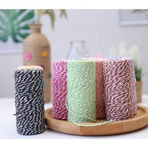 100meters 1.5mm Wide Twine Cotton String Rope Cord for Gift Wrapping Arts Crafts Party Decorations Gardening Applications