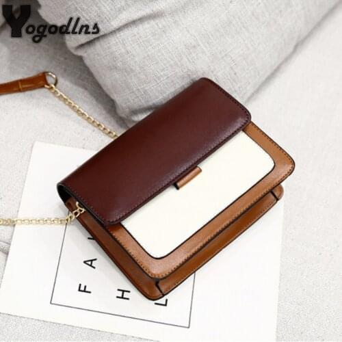 Vintage PU Leather Crossbody Bags For Women 2021 Solid Color Shoulder Messenger Bag Luxury Handbags Designer Crossbody Bag