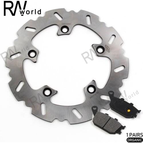 Motorcycle CNC Rear Brake Disks Discs Rotors & Brake Pads For SUZUKI GSX650F 2008-2012 2009 2010 2011 GSX650 F GSX 650F ABS 2013