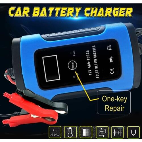 12V 6A Car Battery Charger Fast Power Charging Lead-Acid GEL AGM Wet Calcium Deep Cycle VRLA Pulse Repair with LCD Display