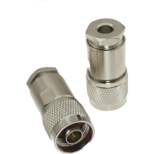 10pcs Connector N male plug clamp RG59 RG-8X LMR240 LMR-240 4C-2V cable RF Coaxial