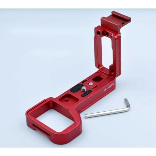 Quick Release Plate L Bracket Hand Grip Red for Sony A6600 Cold Hot Shoe Mount
