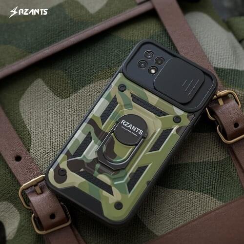 Rzants For Samsung Galaxy A22 4G 5G Case [Jungle tank] Camera Protection Rotation Ring Stand Holder Camouflage Cover