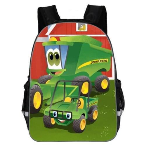 Tractor Children Backpack Beautiful Pattern Bookbag kids Kindergarten Schoolbag Cartoon Lovely Rucksack 11-18 Inch