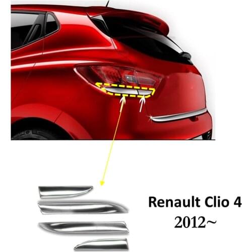 For Renault Clio 4 Car Rear Lamp Chrome Accessories 4 Pieces 2012- High Quality Car Style