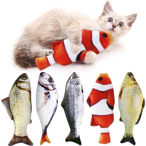 5/6PCS Pet Toy Creative Fish Shape Pet Toy Fish Toy Bite Resistant Catnip Cat Toy Pet Chew Toy Pet Interaction Training Supplies