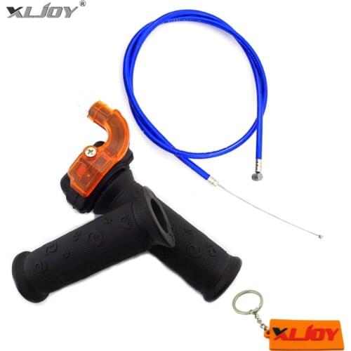 Blue Gas Carburetor Throttle Cable Twist Handle Grips For 2 Stroke 47cc 49cc Mini Moto Dirt Super Pocket Bike Kids ATV Quad