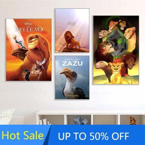 Disney Animation Lion King Canvas Painting Wall Art Simba Posters and Prints Picture Home Decoration Childrens Room Wall Decor
