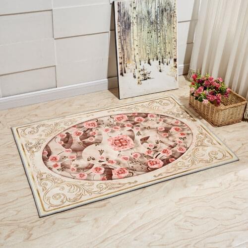 SR 40*60CM Europe Style Plant Flowers Carpet Area Rug For Livingroom Carpets Bedroom Rugs Kitchen Baths Mat Door Anti-Slip Mats