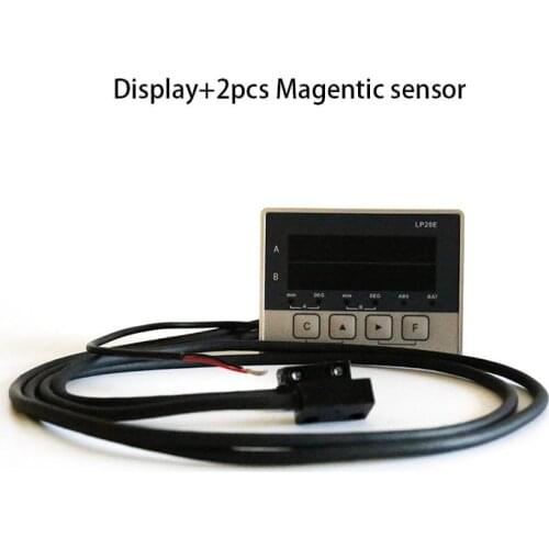 Magnetic 2 Axis DRO Display with 2pcs Sensor Displacement Readout Position Transducers for Encoder Woodworking Stone Machine