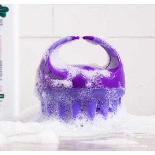 Massage comb New silicone shampoo brush massager shampoo scalp hair Multifunctional bath cleaning brush Soft and soothing scalp