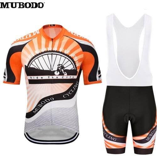 MUBODO Uomini ciclismo Jersey della bici manica corta della bicicletta top Traspirante Outdoor Abbigliamento Sportivo ciclismo