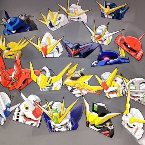 Car Styling Sticker Auto Oil Tank Window Body Vinyl Computer Decals for Anime Cartoon Robot Suit Zaku