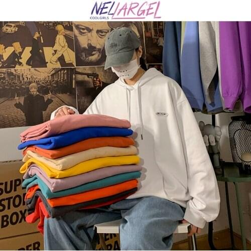 NELLARGEL Women Vintage Hooded Colorful Y2k Hoodies 2021 Female Korean Fashion Hip Hop Sweatshirts Girl Streetwear Causal Hoodie