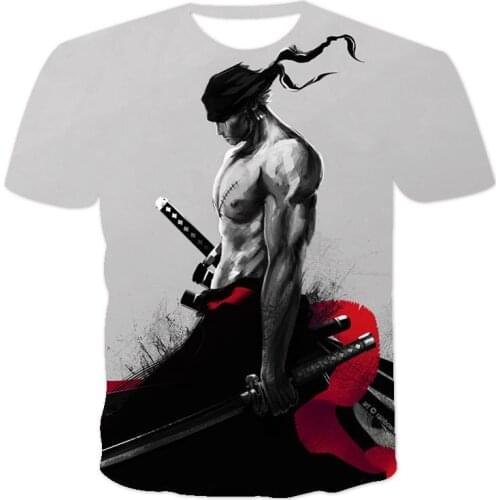 2021 New Summer T-Shirt Unisex Short-Sleeved 3D Printing T-Shirt Hai Dao Wang Round Neck Pullover XXS-6XL