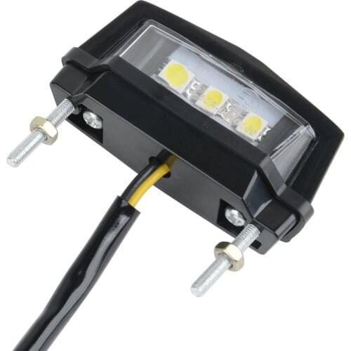 NEW 3LEDs Motorcycle Black Mini LED Licence Plate Light Rear Tail Lamp light