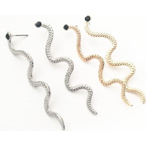 10 pair / lot wholesale fashion jewelry accessories new design metal aesthetic snake earrings women