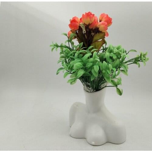 Creative Ceramics Vase Abstract Human Body Half-length Nude Handicraft Furnishings Flowerarrangement Vase Modern Home Decoration