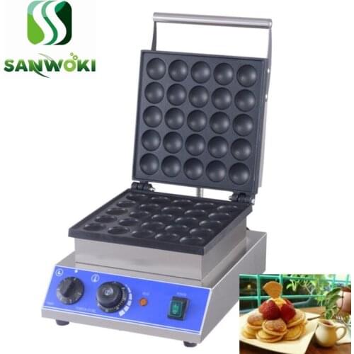 Commercial 25 Holes mini muffin machine mini pancake Dutch Poffertjes grill waffle maker baker machine dorayaki pan