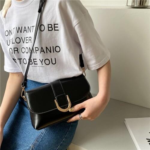 Womens Shoulder Bag PU Leather Fashion Female Crossbody Bag Small Simple Youth Girl Shopper Bag All Match Waterproof Red