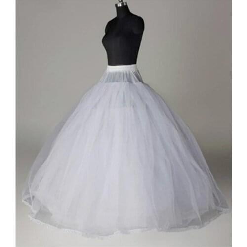 A Line Bridal Petticoat 3 Layers Tulle Underskirt Women Petticoat Crinoline Without Hoop Bridal Wedding Accessories