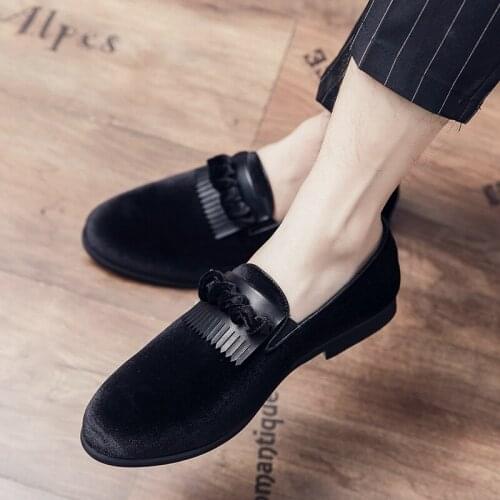 Mens Loafers Leather Loafers Men Shoes Fashion Skin Casual Mens Male Italian Mens Mules For Black Stylish Trend