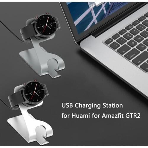 Charger Stand Adapter Holder USB Charging Station For Huami For Amazfit GTR2 Watch Metal Seat Charger Drop Shipping Hot