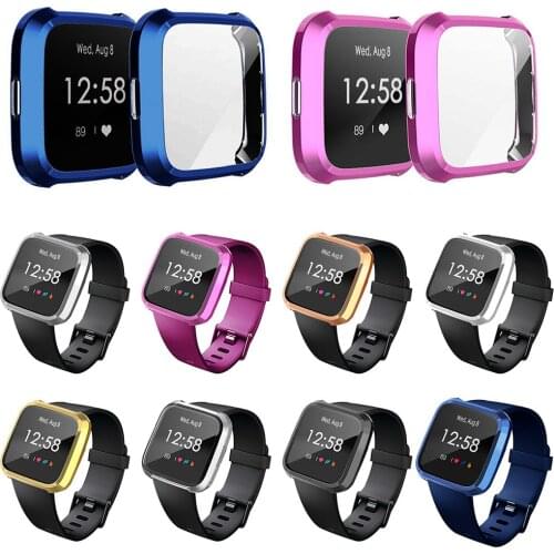 For -Fitbit Versa Lite Watch Screen Protector TPU Protective Clear Case Cover