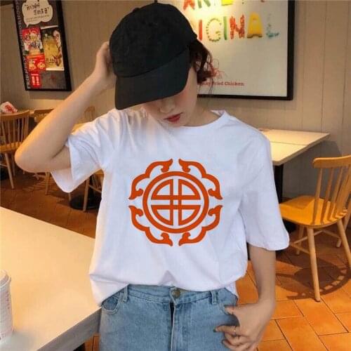 Women 2021 Summer Short Sleeve Geometry Fashion Print Lady T-shirts Top T Shirt Ladies Womens Graphic Female Tee T-Shirt