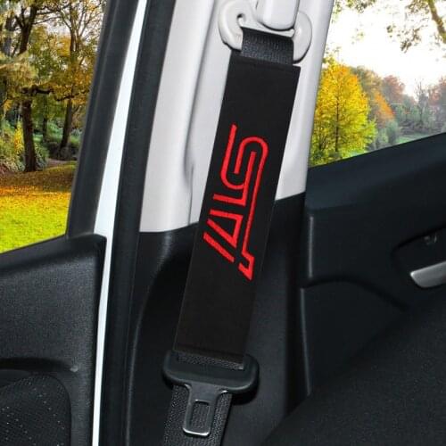2pcs Automobiles Seat Belt Pad Protection seat cover for Subaru STI Impreza WRX emblem