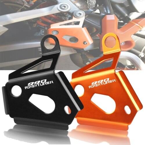 990 ADVENTURE R LOGO Motorcycle Accessories Rear Brake Reservoir Pump Protector Guards For 990 ADVENTURE R S 2006-2013 2012 2011
