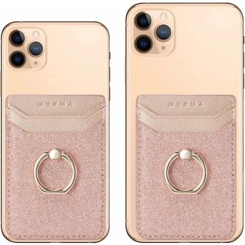 Phone Car Holder Card Pocket Ring Holder For iPhone 12 11 Pro Max Phone Handy Ring Sticker Stick Card ID Holder Suporte Celular