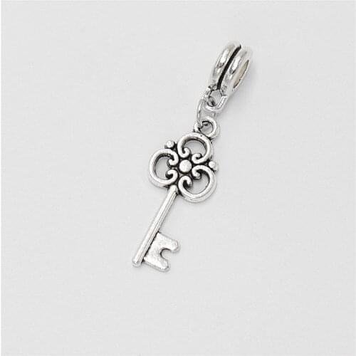 12pcs Key Charms Beads Suitable for Womens Necklace Bracelet Pendants DIY Jewelry Making